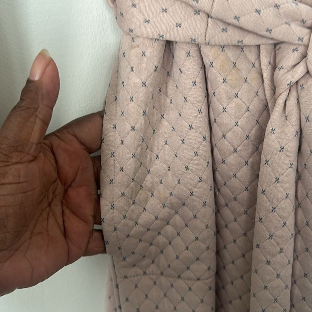 Diamond Tea Rose Quilted Pattern Long Robe M - Picture 4 of 8